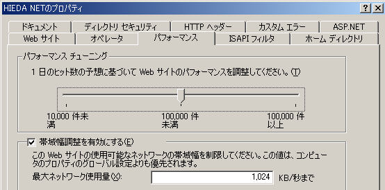 ����̃q�b�g�\�z��100000�ȉ��A�ш敝����1024KB/s